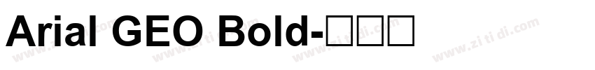 Arial GEO Bold字体转换